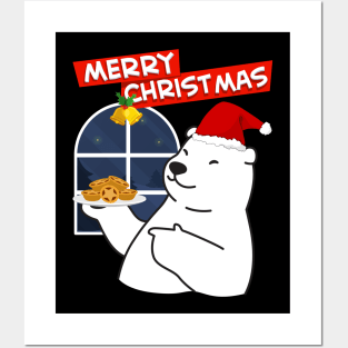 Merry Christmas Polar Bear  Christmas Cookies Posters and Art